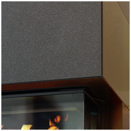 Ansicht Ecke - Granitverkleidung - HEB/INDIAN/BLACK