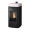 Edilkamin Pelletofen Yana | Stahl schwarz, Topplatte mattweiß | 6,9 kW