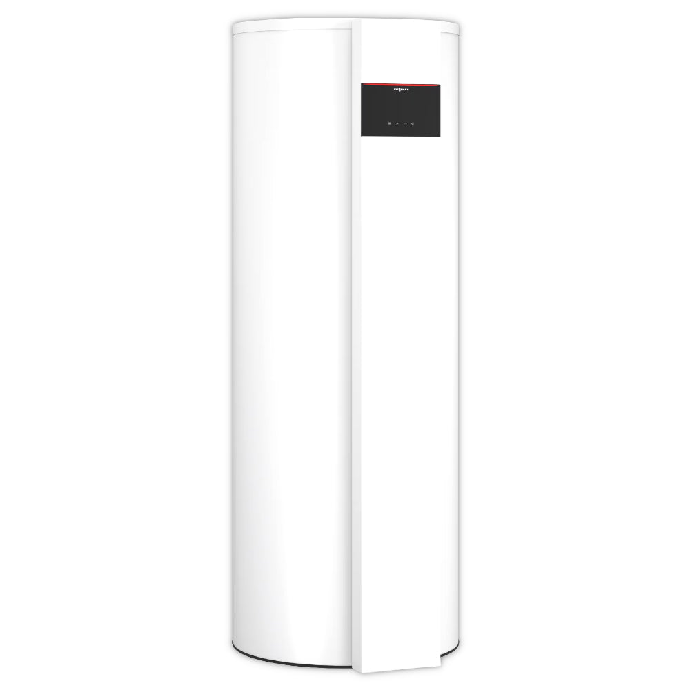 Viessmann Vitocal 262-A T2E-R290 Warmwasserwaermepumpe weisser stehender Speicher mit schwarzem Display | Klimaworld.com
