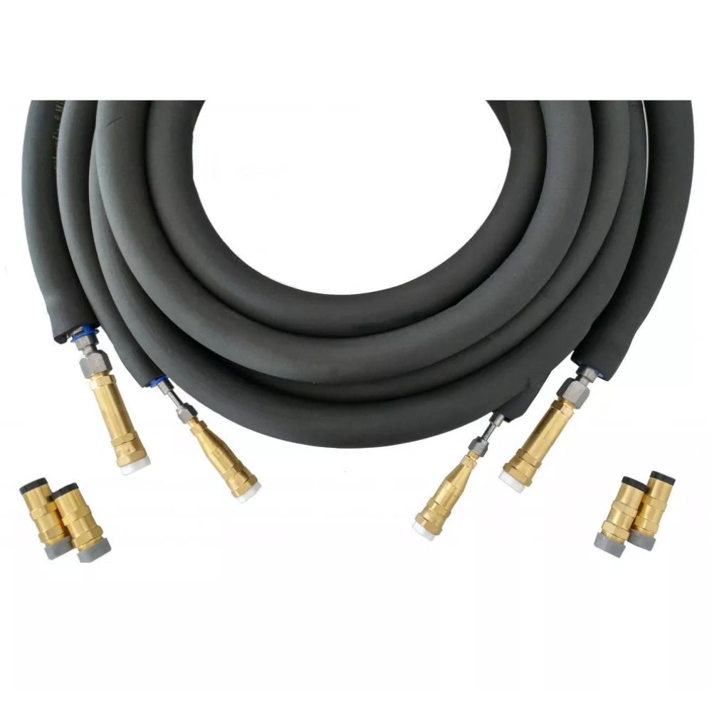 EasyQuick Isoliertes hochflexibles Edelstahl Flexrohr mit Schnellkupplungen 1/4x3/8 Zoll Zuschnitt
