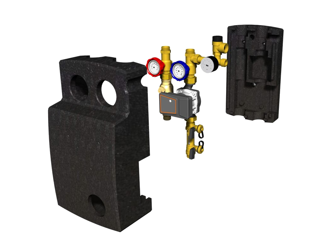 Zweistrang Solarstation mit Hocheffizienzpumpe Hydra