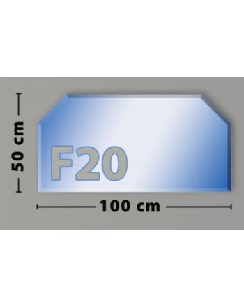 Sechseck F20 Funkenschutzplatte Glasplatte aus Sicherheitsglas 