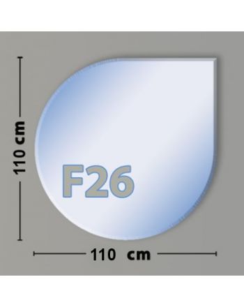 Rechteck F26 Funkenschutzplatte aus Sicherheitsglas