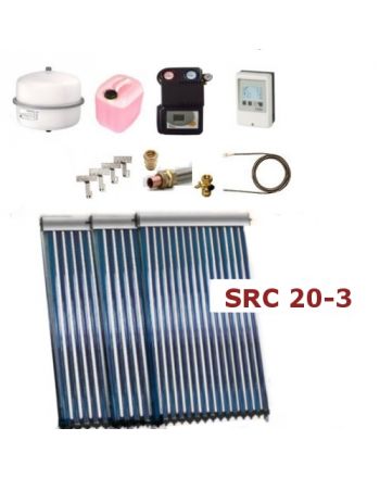 Solarpaket Thermoflux SRC 20-3 mit Vakuumröhrenkollektoren mit 9,33 m²