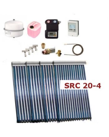 Solarpaket Thermoflux SRC 20-4 mit Vakuumröhrenkollektoren mit 12,44m²