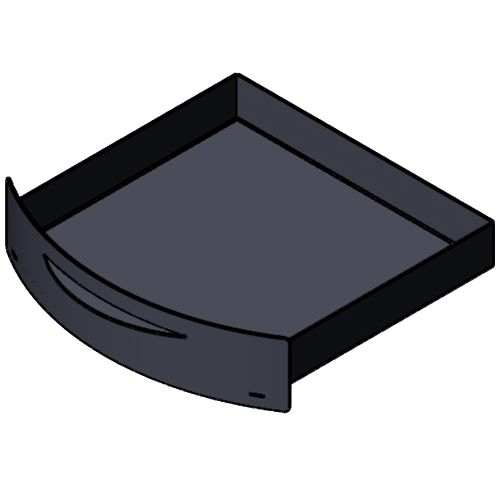 TermaTech | Ascheschublade für Kaminofen TT10 | schwarz