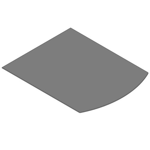 TermaTech | Stahl-Bodenplatte | Segmentbogen Hellgrau | Größe wählbar