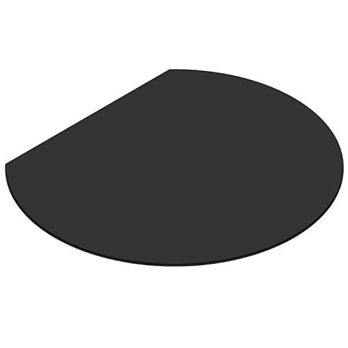 TermaTech | Stahl-Bodenplatte | Kreisabschnitt Schwarz | Größe wählbar