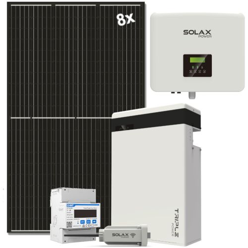 Solax 1 Ph. Solar Hybrid kompl. Set | 8x 380 Watt HC Module | 3 kWp