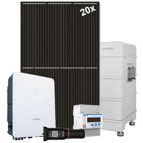Sungrow Hybrid Solaranlage 7,6 kW + SBR Stromspeicher | kompl. Set