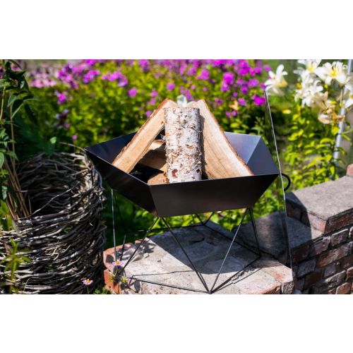 Gardener fünfeckige Feuerschale mit abnehmbarem Gestell | Ø60cm x H 40cm | TF-FS 119-1 | Klimaworld.com