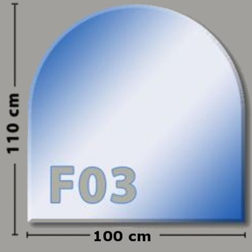Rundbogen F03 Funkenschutzplatte Glasbodenplatte aus Sicherheitsglas