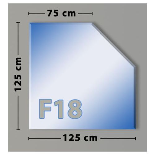 Fünfeck F18 Funkenschutzplatte aus Sicherheitsglas