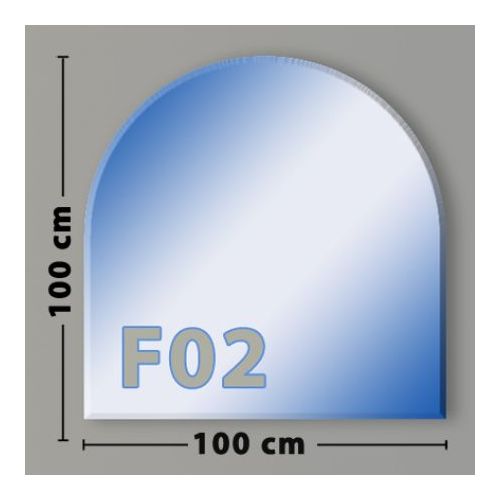 Rundbogen F02 Funkenschutzplatte Glasbodenplatte aus Sicherheitsglas