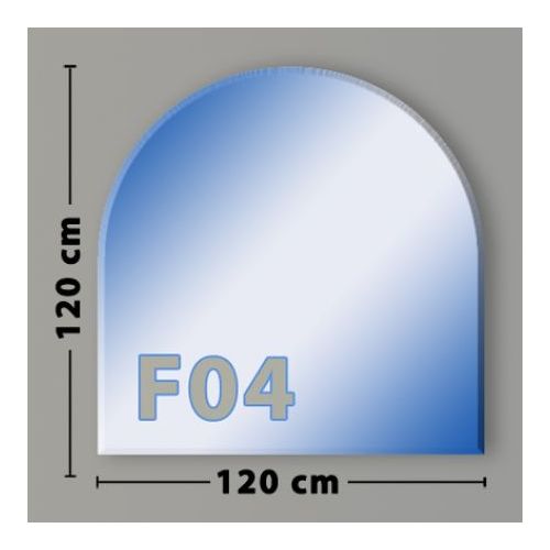 Rundbogen F04 Funkenschutzplatte Glasbodenplatte aus Sicherheitsglas