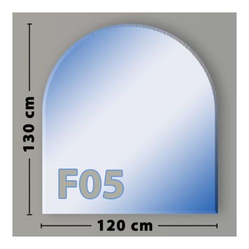 Rundbogen F05 Funkenschutzplatte Glasbodenplatte aus Sicherheitsglas