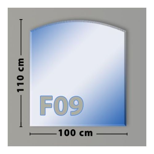 Segmentbogen F09 Funkenschutzplatte aus Sicherheitsglas