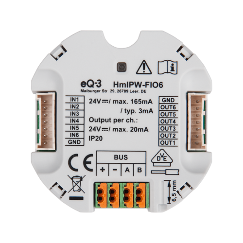 Homematic IP Wired I/O Modul 6-fach - Unterputz | eQ-3 | HmIPW-FIO6 ➔ www.klimaworld.com