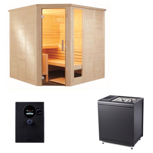Sauna Set Komfort Corner Large