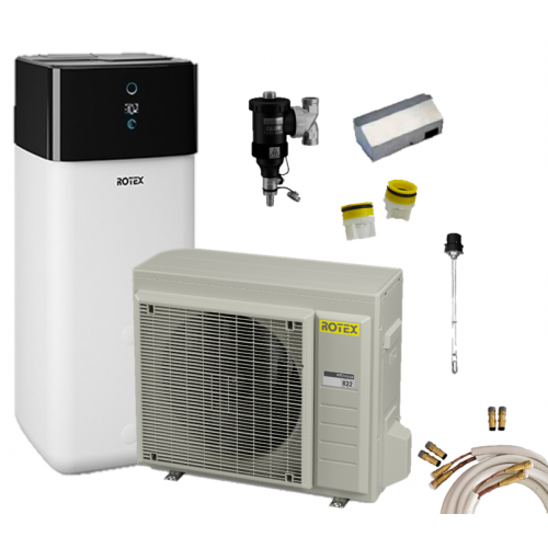 Rotex Luft-Wasser-Wärmepumpen Set | HPSU compact Ultra 508 Biv | 6 kW inkl. Zubehör