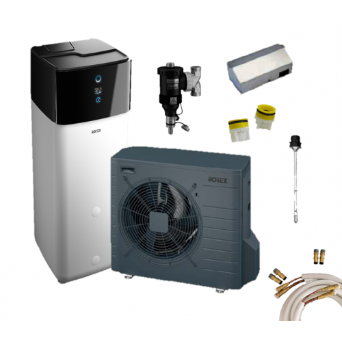 Rotex Luft-Wasser-Wärmepumpen Set | HPSU compact Ultra + 300 l | 6 kW inkl. Zubehör