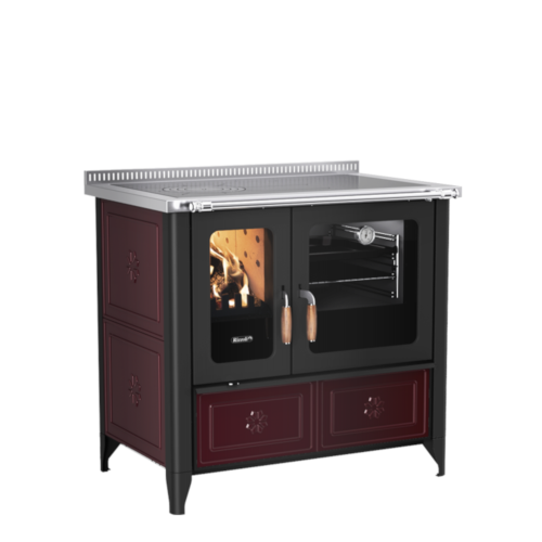 Rizzoli Holzherd | Serie N94 Country, Bordeauxrot |8 kW